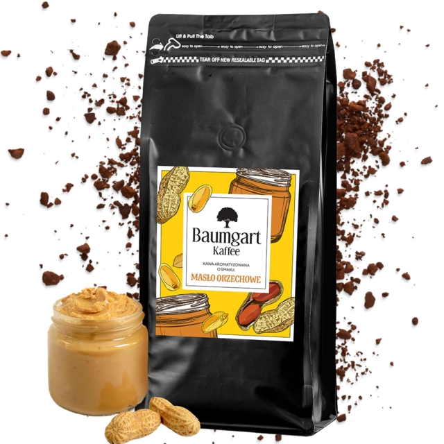 Kawa Smakowa Masło Orzechowe mielona 1 kg 100% Arabica