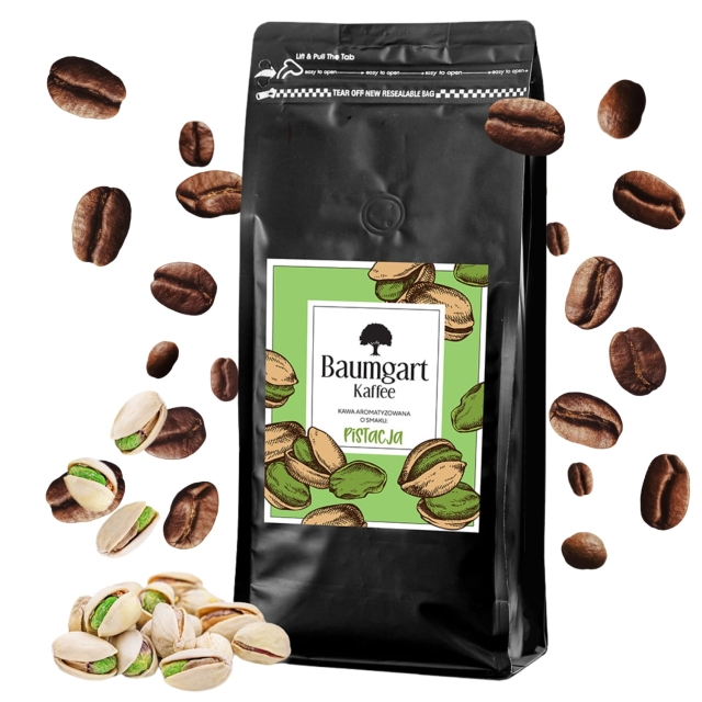 Kawa Smakowa Pistacjowa ziarnista 1 kg 100% Arabica
