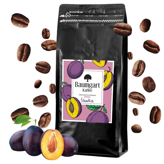 Kawa Smakowa Śliwkowa ziarnista 1 kg 100% Arabica