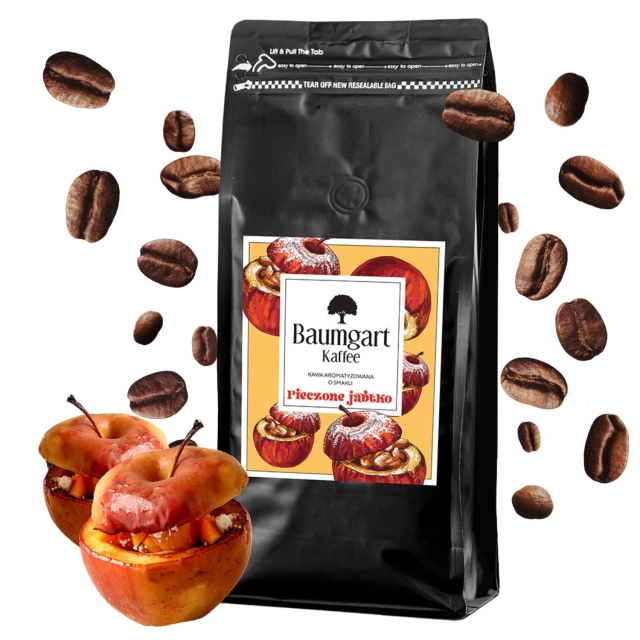 Kawa Smakowa Pieczone Jabłko ziarnista 1 kg 100% Arabica