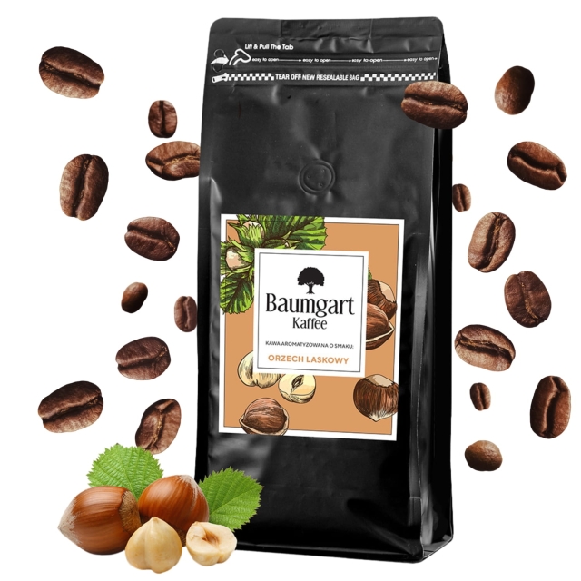 Kawa Smakowa Orzechowa ziarnista 1 kg 100% Arabica