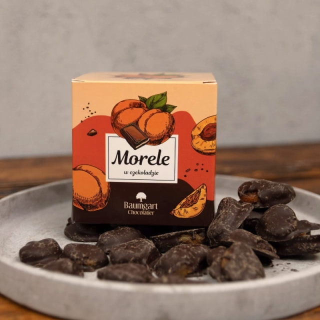 Morele w czekoladzie deserowej