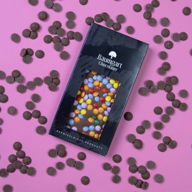 Czekolada mleczna 36% kakao - z kolorowymi cukierkami 105 g Classic