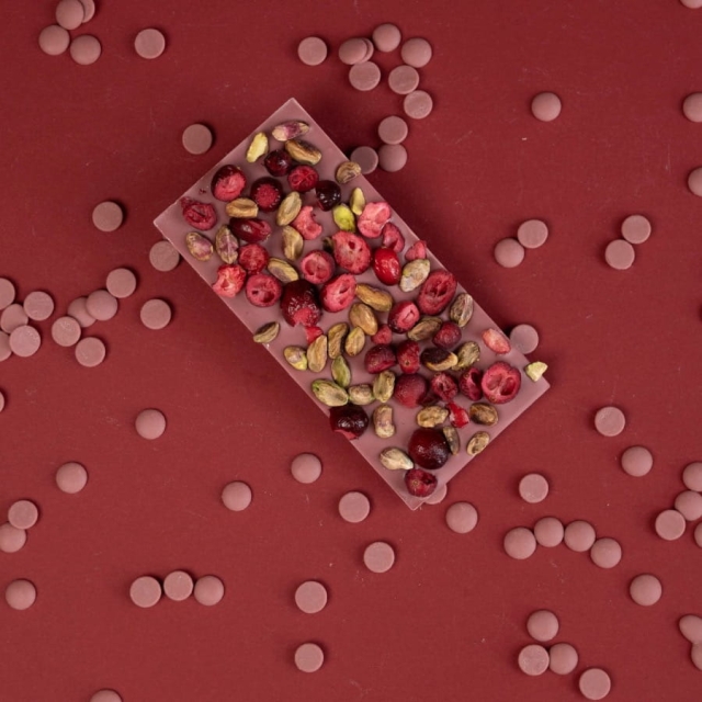 Ruby z żurawiną i pistacją