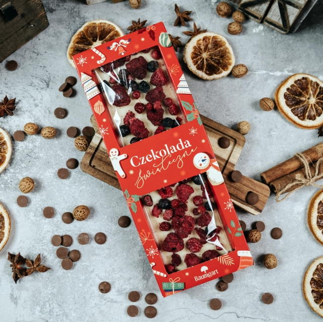 Czekolada biała miks owoców 130 g Premium - wersja świąteczna