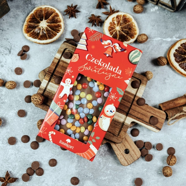 Czekolada Mleczna z Kolorowymi Cukierkami 105 g - Wersja Świąteczna