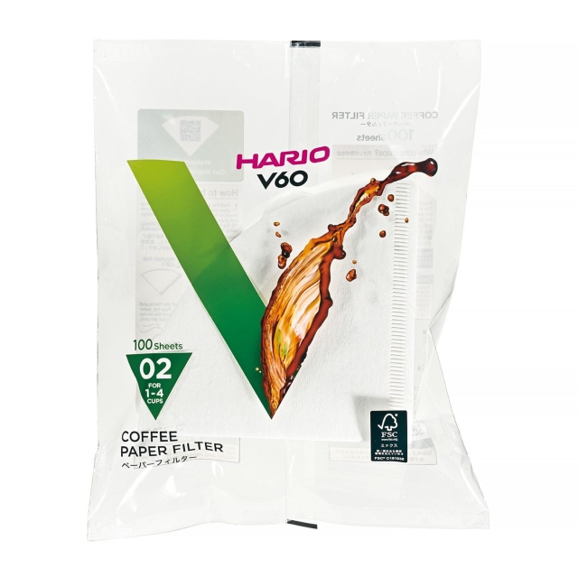 Hario filtry papierowe V60 02 - 100 szt.