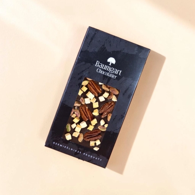 Czekolada deserowa z orzechem pekan, pistacją i dynią liofilizowaną - classic 95 g