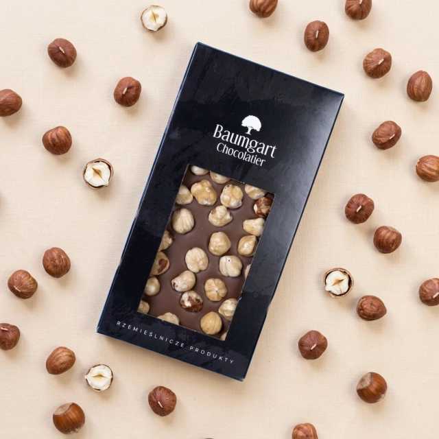 Czekolada mleczna 36% kakao - orzech laskowy 110g - Classic