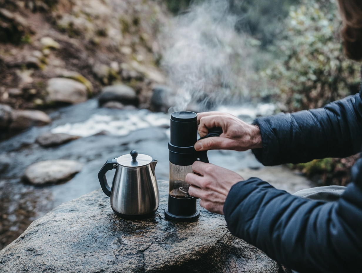 Aeropress w plenerze - parzenie kawy na szlaku